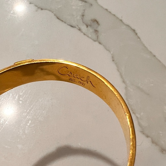 💐💐 Coach brass/gold color bangle 💐💐 - Picture 2 of 6